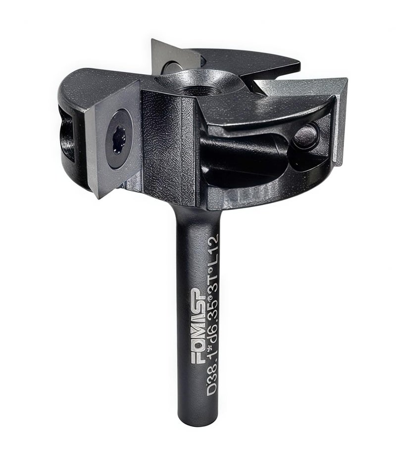 FomaSP CNC Spoilboard Surfacing Router Bit,1/4"(6.35mm) Shank,1-1/2"(38.1mm) Cutting Diameter,Slab Flattening Router Bit,Replaceable Carbide Inserts Wood Planer Bit with 3 Wings for Woodworking. - Image 1